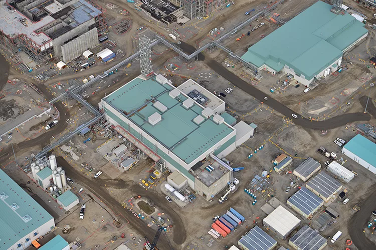 Aerial of the Low-Activity Waste Facility at the Waste Treatment and Immobilization Plant, known as the vit plant.