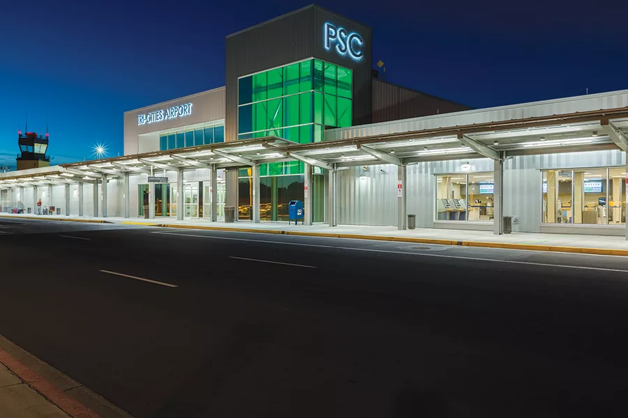 Exterior of the Pasco Airport.