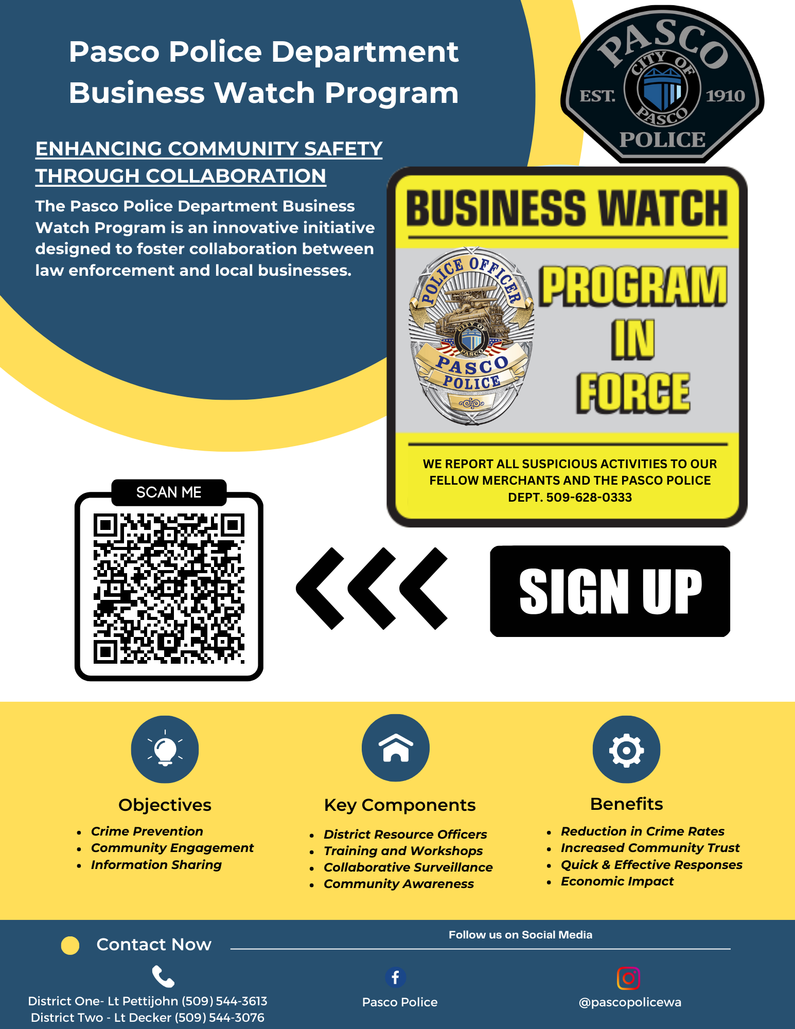 Business Watch program flier