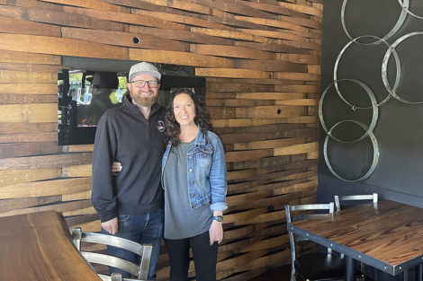 General Manager PJ Beatty, left, and co-owner Christina Heintzelman worked to reopen the popular Foodies restaurants. 