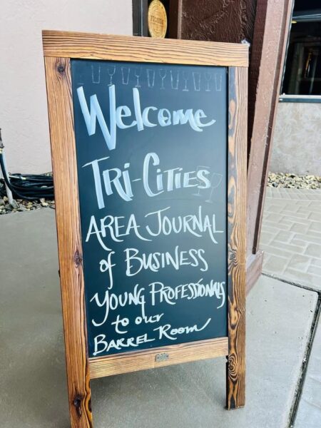 Sign for the Young Professionals event.JPG