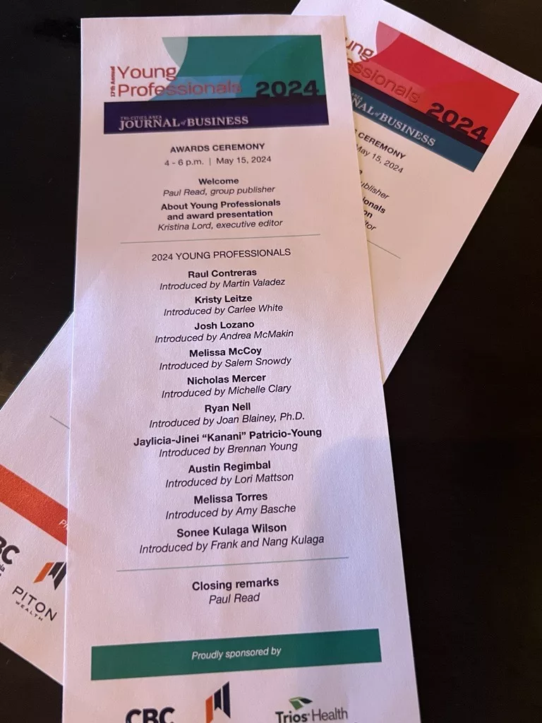 Young Professionals event program