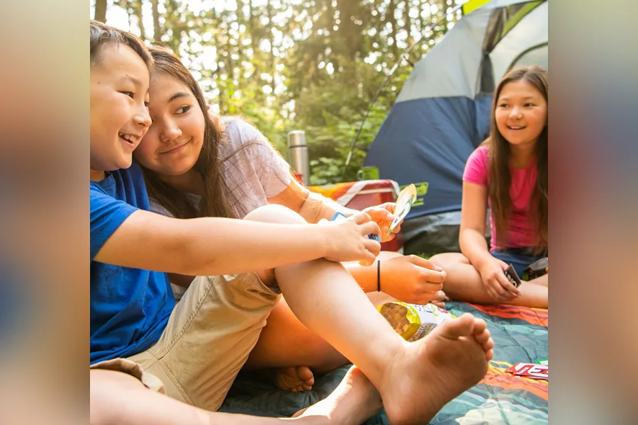Kids camping.