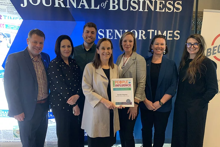 Sandra Haynes with staff from WSU Tri-Cities.