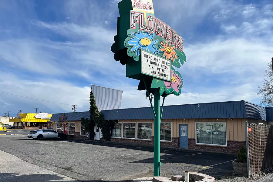 The Arlene's Flowers sign and building.