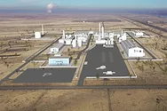 A rendering of a large fertilizer plant.