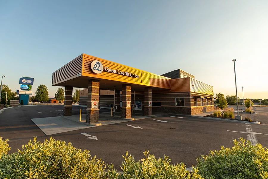 Exterior of Gesa Credit Union on Broadmoor Blvd.