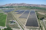 A field of solar panels.