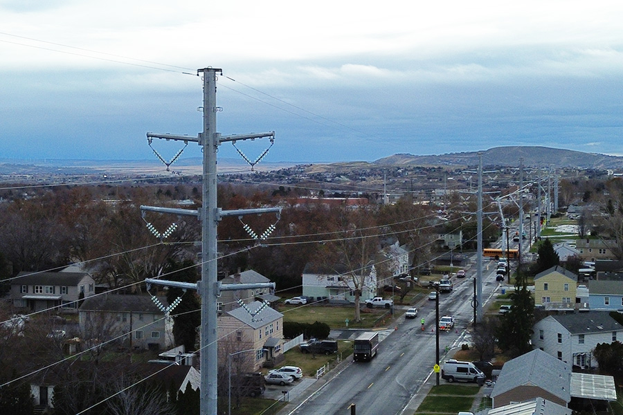 Power poles in Richland.