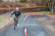 Man on a bike track.