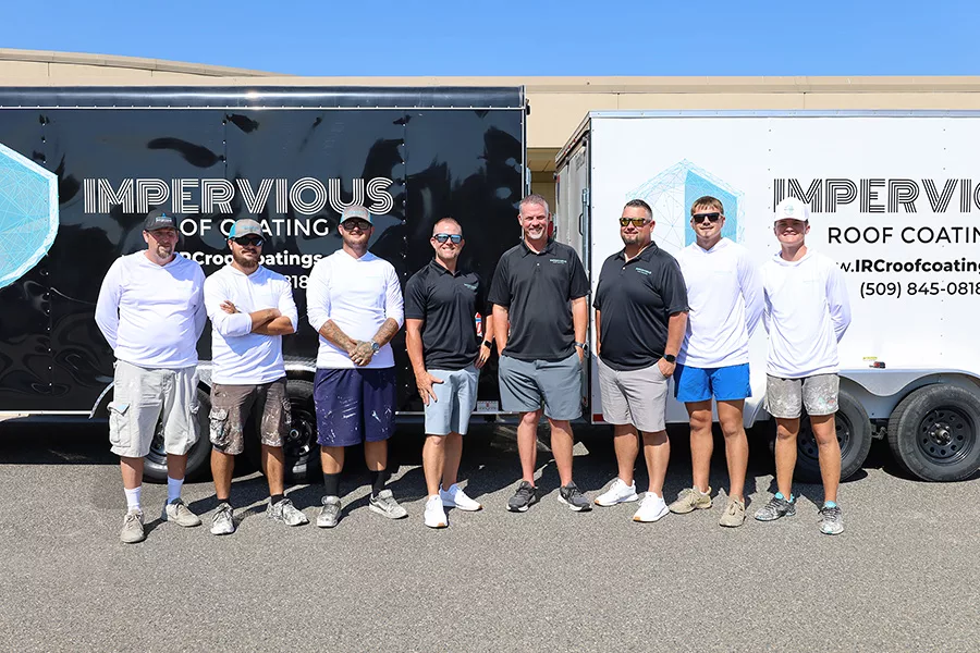 A group photo of the impervious team.