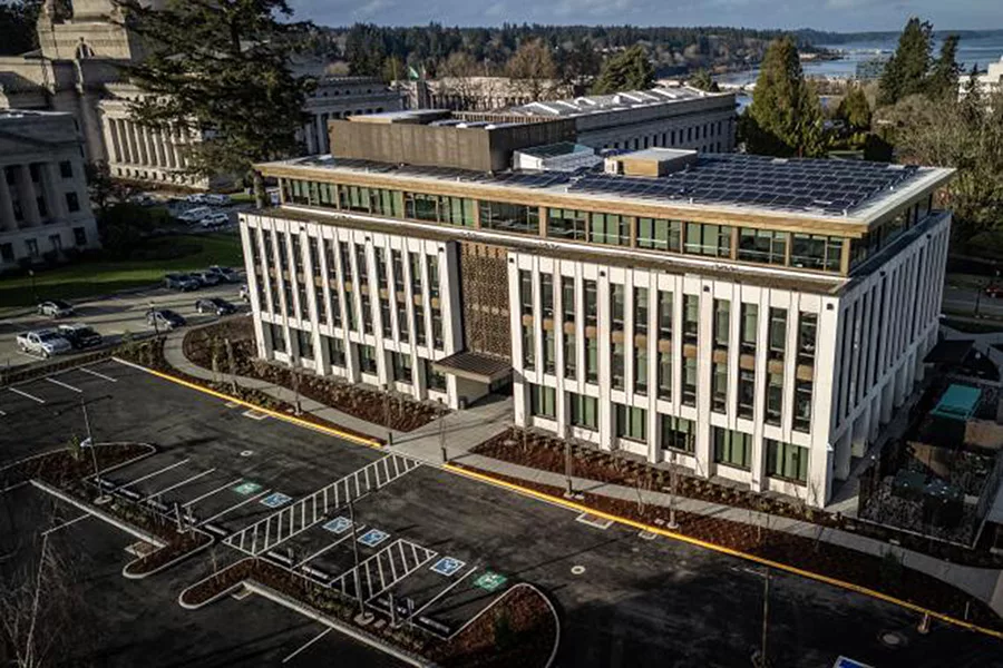 Exterior shot of the Newhouse building.
