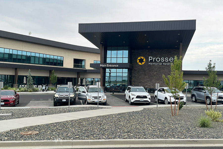The exterior of Prosser Memorial Health's new hospital.