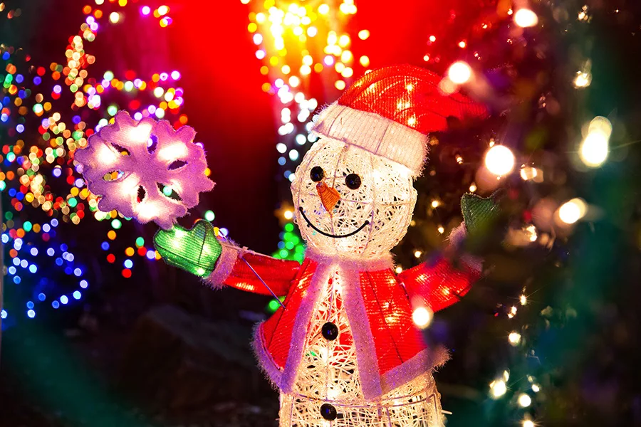 A snowman Christmas decoration.