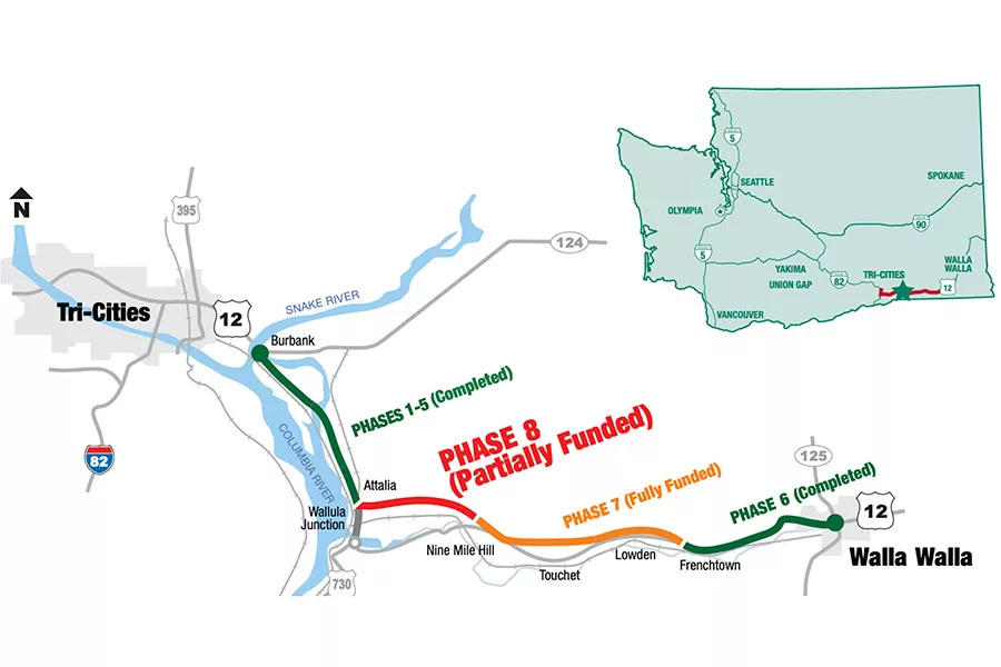 A map of the construction area.