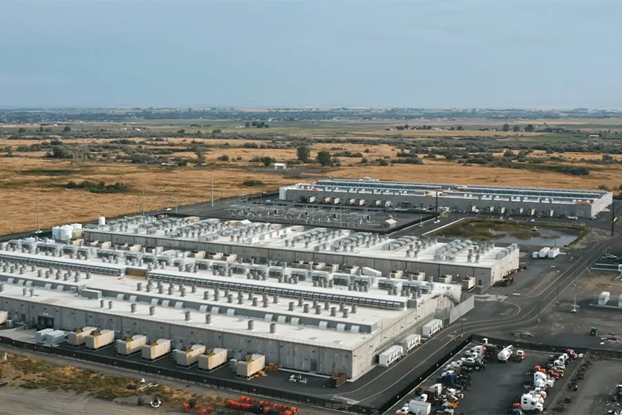 Arial shot of datacenter.