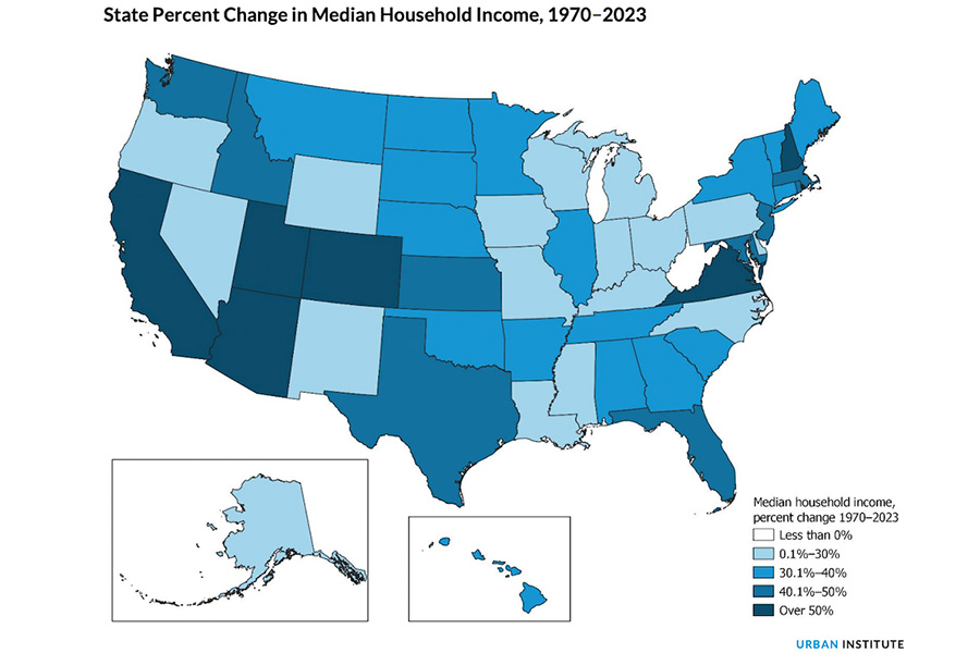 These are the states where incomes grew the most, least in recent ...