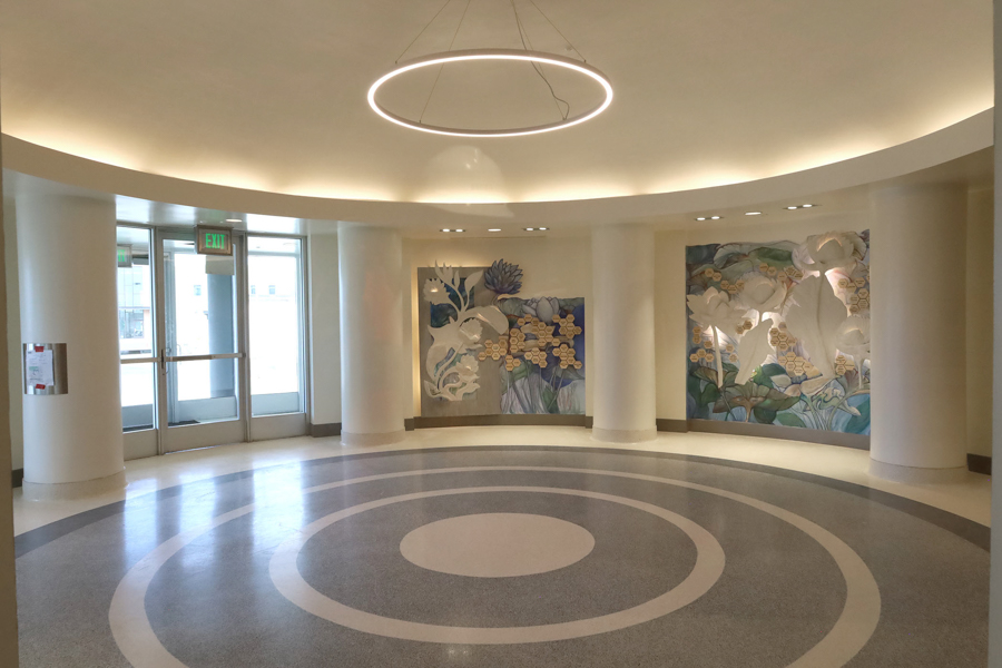 The foyer of the recovery center.