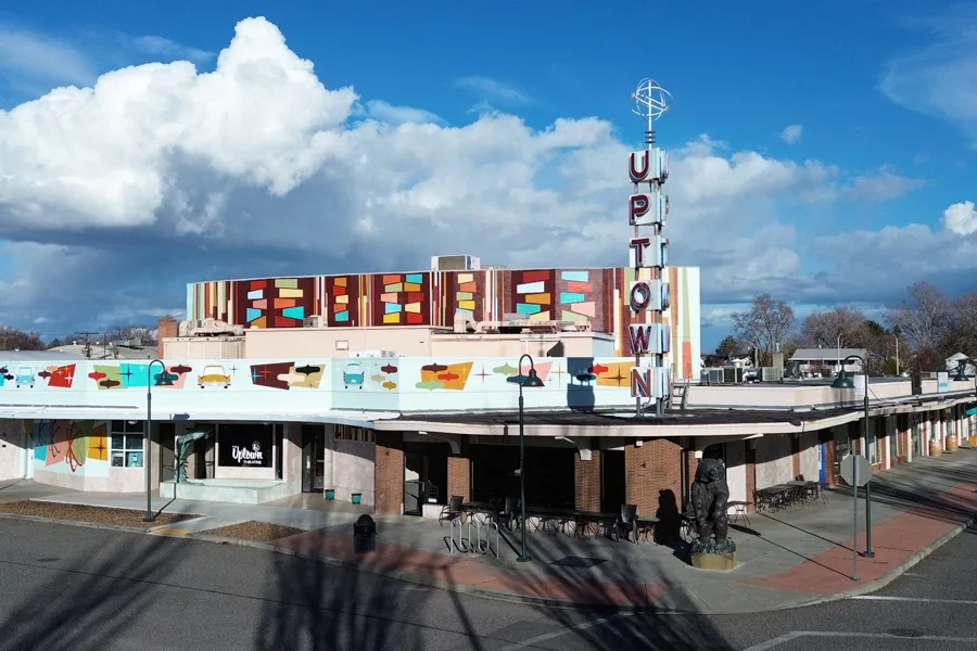 Uptown Theater drone picture.