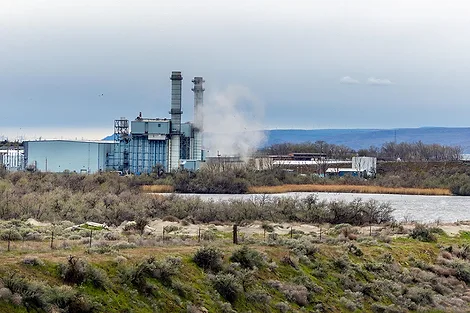 An industrial site.