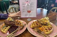 Chicken and waffles.