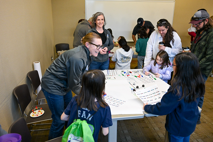 Kids engaging in an activity.