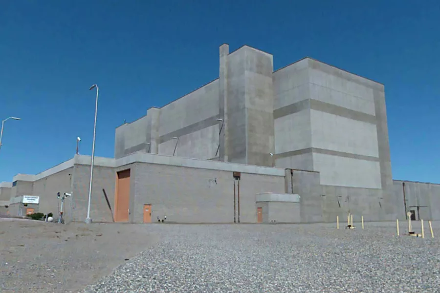 Large concrete building.