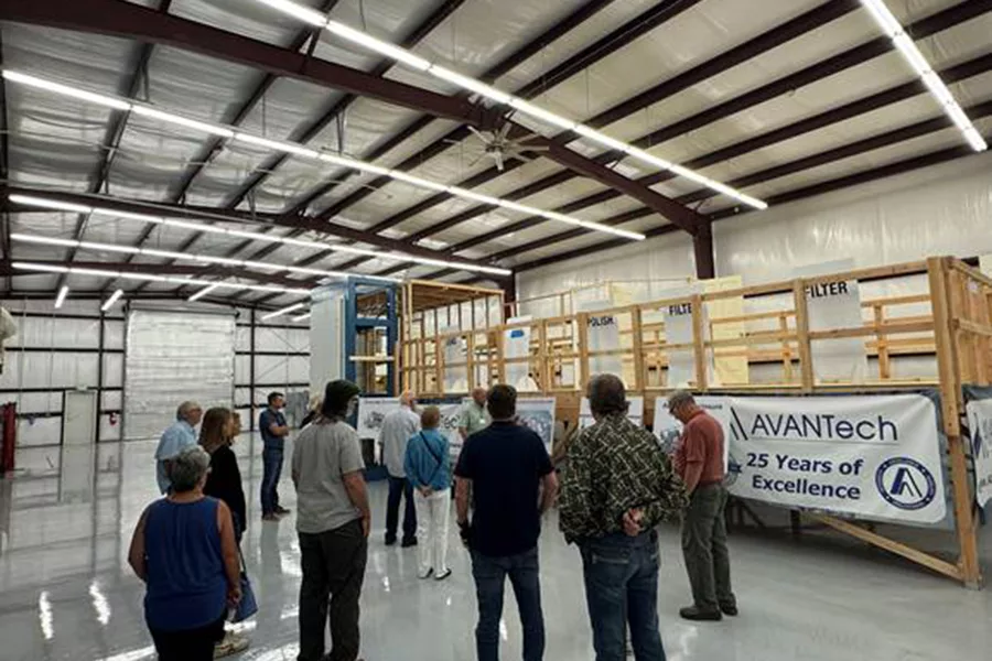 A group in a large room.