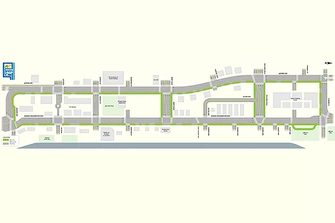 A graphic of the downtown loop.