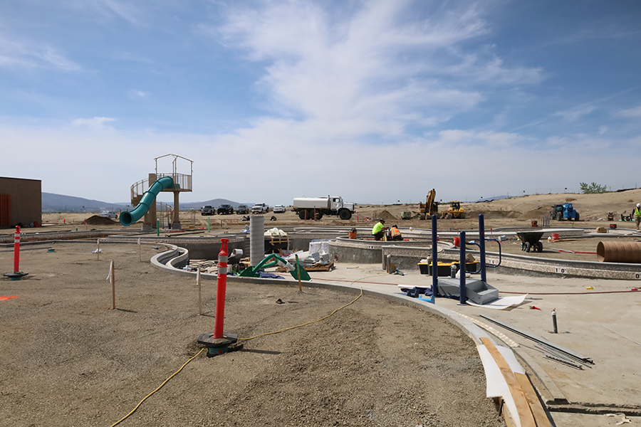 Aquatic center outdoor section.