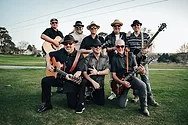 A band posing for a photo.