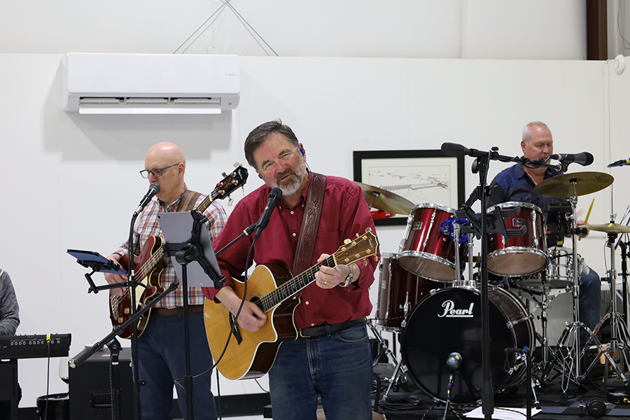 A band playing.