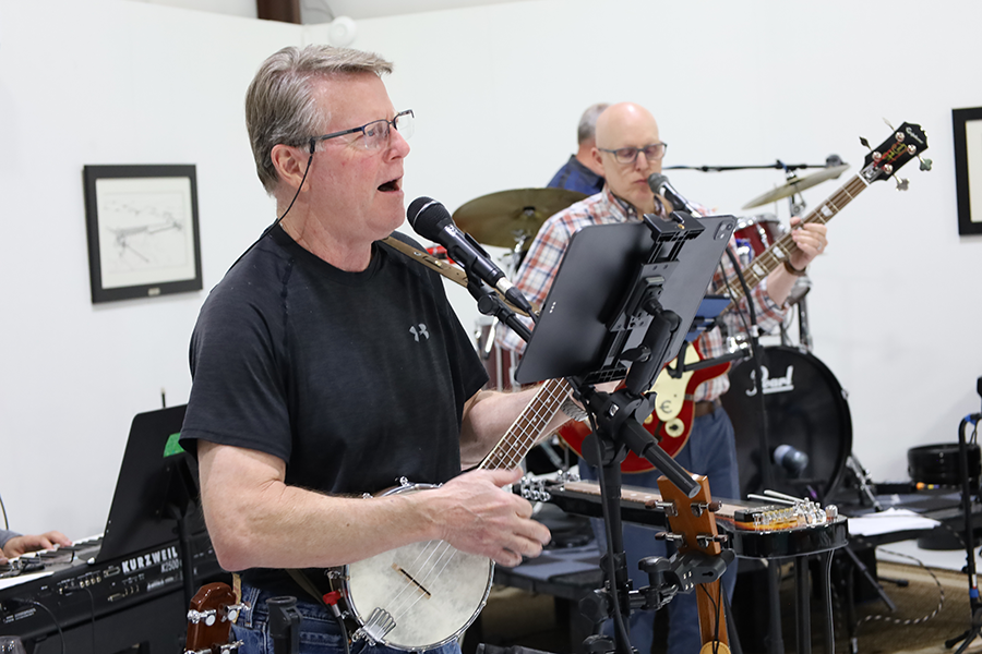 A band playing.