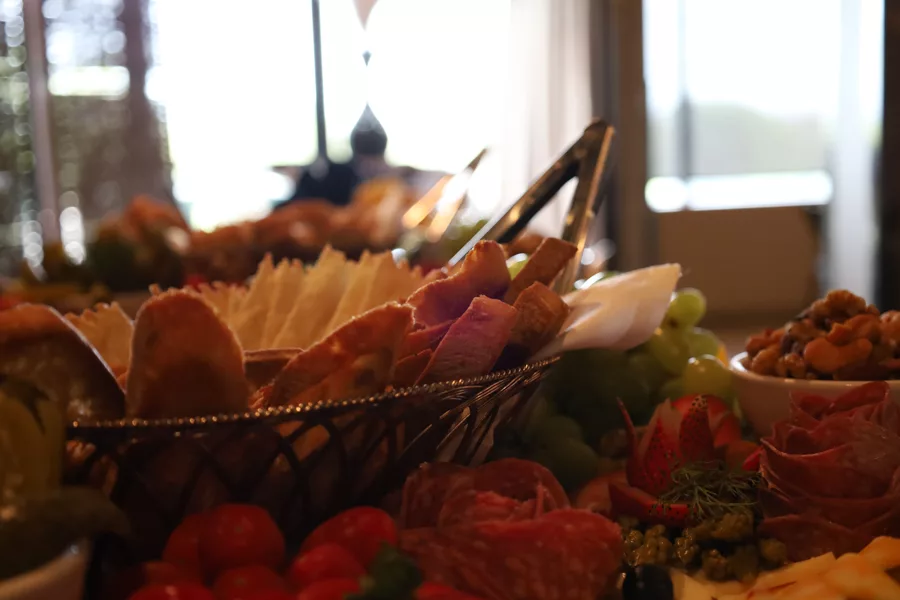 Appetizers on a table.