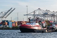 A shipping yard.