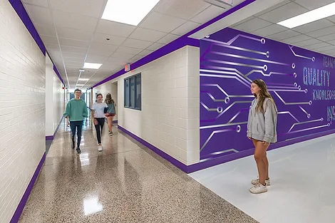 A rendering of Pasco High's remodeled interior.