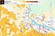 A map of the Tri-Cities highlighting fire-risk zones.