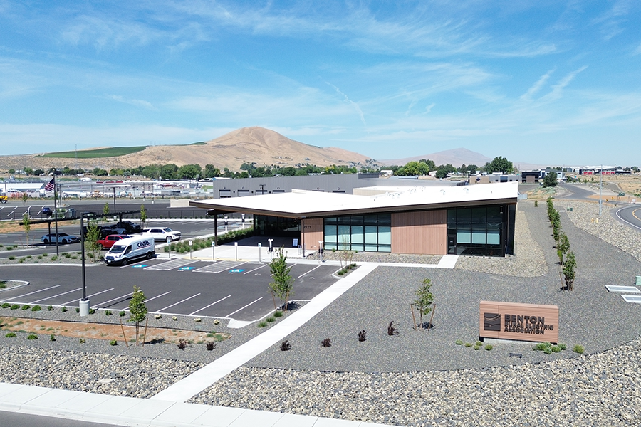Benton REA's new building exterior.