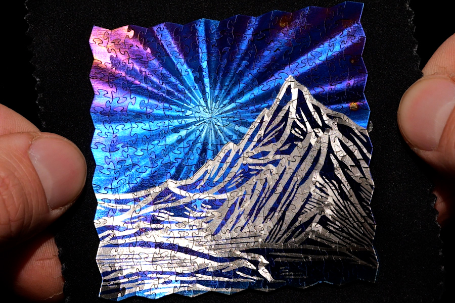A small puzzle depicting a mountain.
