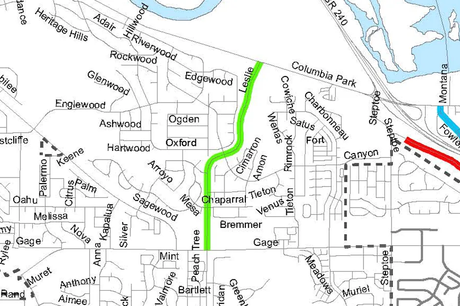 A map of the road closure.