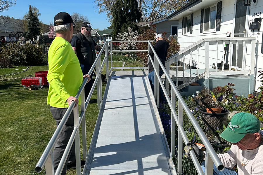 A wheelchair ramp