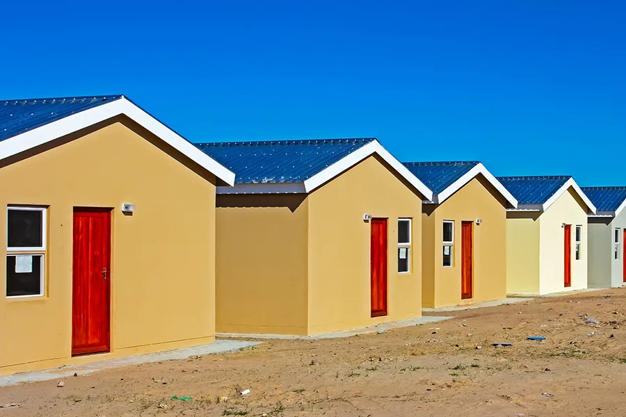 Small houses.