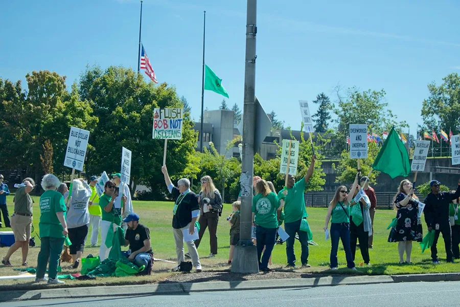 Striking workers.