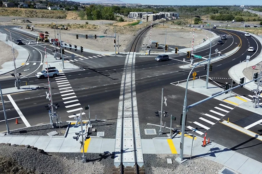 A newly completed intersection.