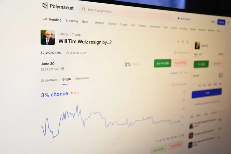 A photo showing the Polymarket UI.