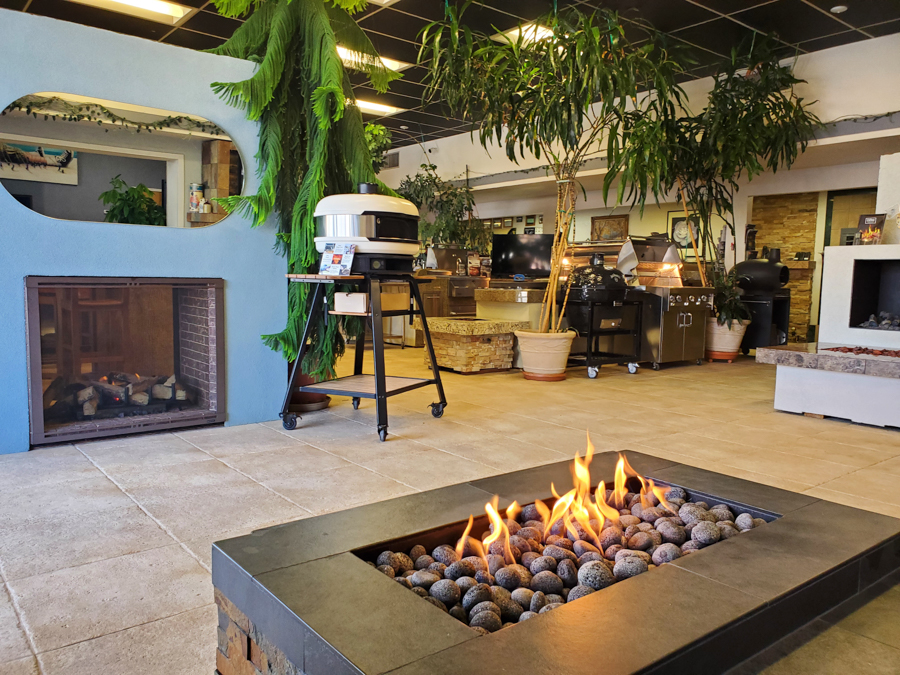 A fire pit.