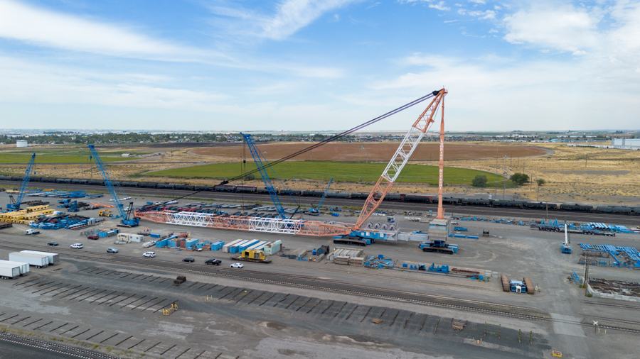 A giant crane.