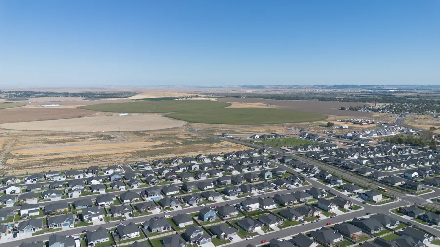 An aerial shot of Lewis and Clark Ranch in West Richland.