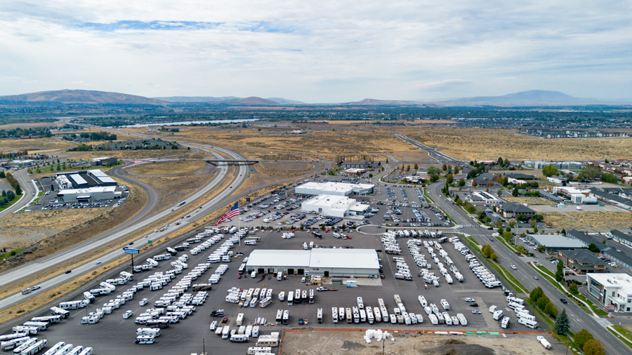 Aerial shot of Pasco.