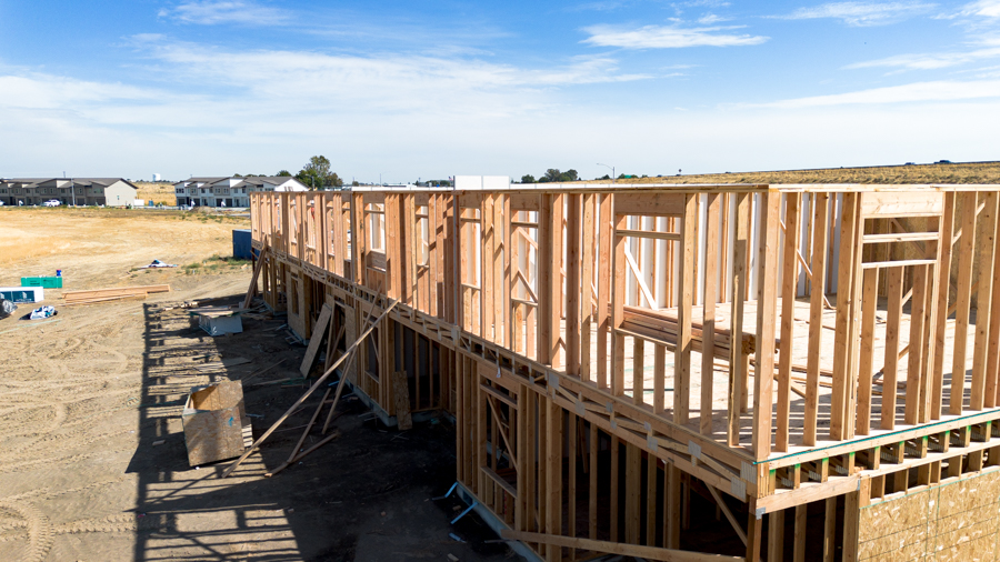 Frame of a new building.